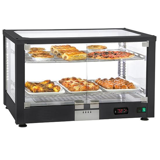 présentoir chaud de table avec 2 niveaux et portes battantes, +20°/+90°C