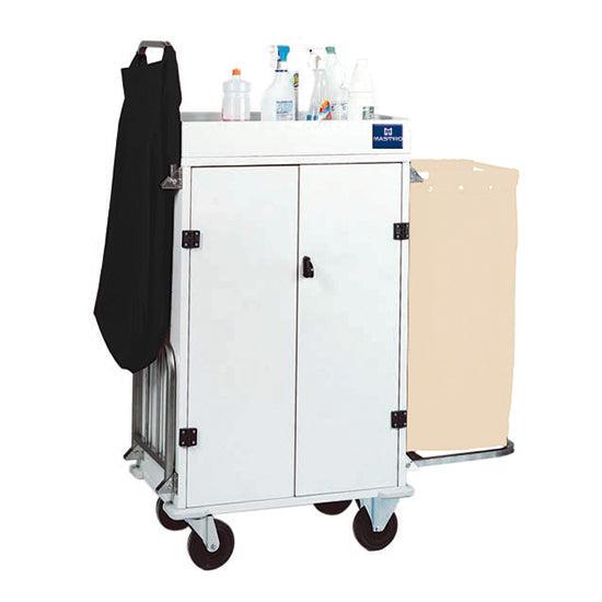 Chariots porte-linge et nettoyage avec porte-sacs et récipient pour les detergents