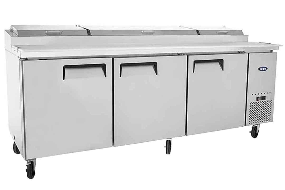 TABLE PREPARATION A PIZZAS 3 PORTES X12 BACS GN 1/3 - ATOSA - FRANCE CHR