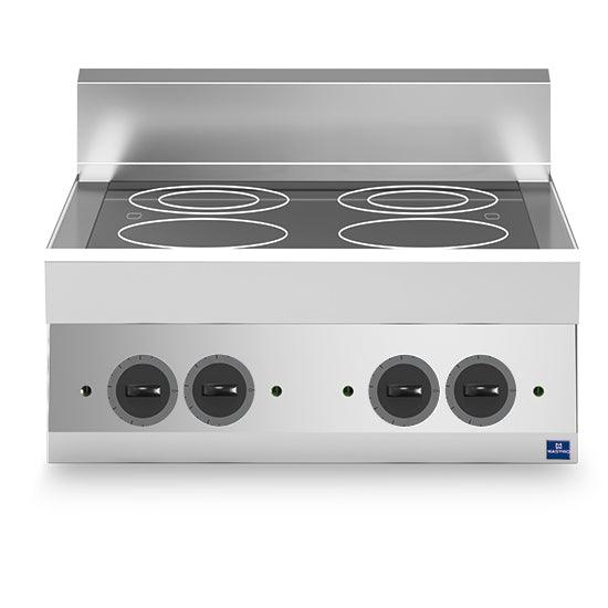 Plan de cuisson électrique en vitrocéramique, 4 plaques