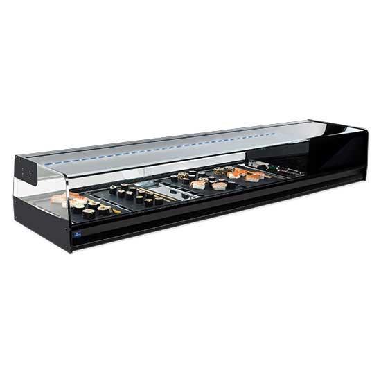 Presentoir réfrigérée pour sushi 6x GN 1/3 avec éclairage LED, +1°/+5°C