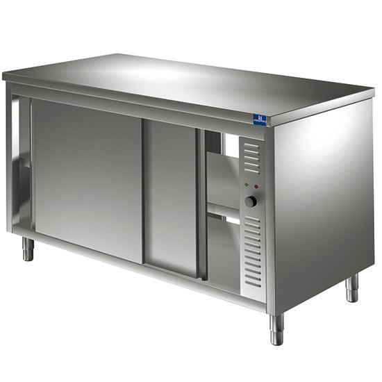 table armoire basse chauffante traversante avec portes coulissantes, 2000x600 mm