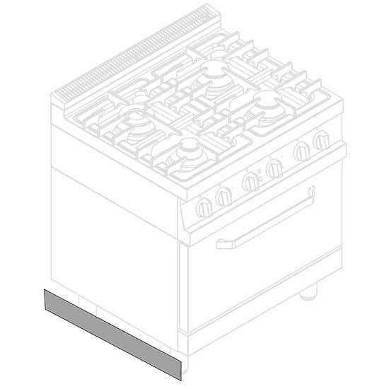 Plinthe laterale traversante 1400 mm