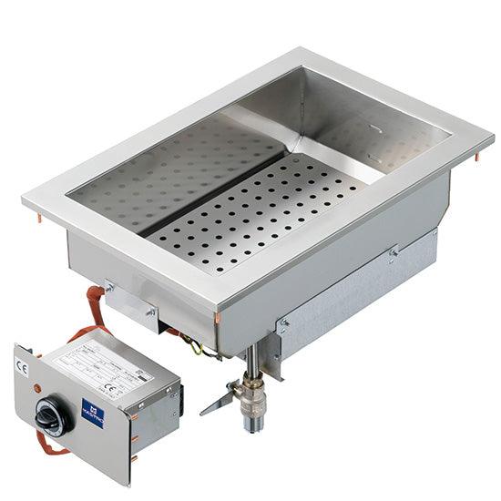 bain-marie électrique intégré, 1 cuve GN 1/1 h=150 mm