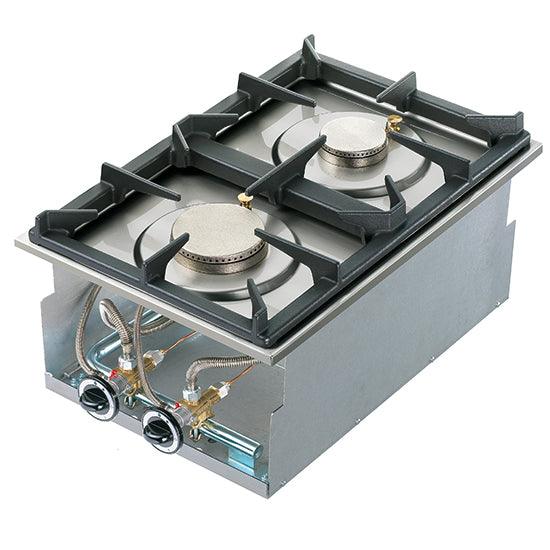 plan de cuisson à gaz intégré, 2 brûleurs