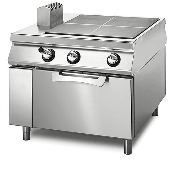 Plaque coup de feu gaz sur four gaz statique, tableau de contrôle sur deux côtès