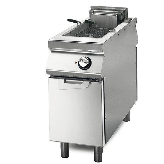 Friteuse électrique 1x 13 litres sur coffre avec portes