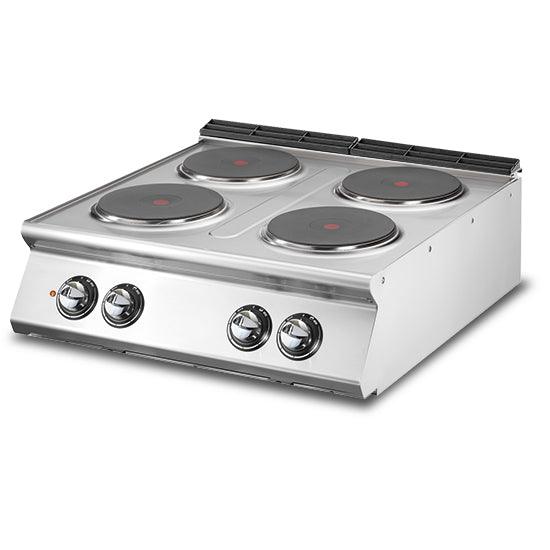 Cuisinière électrique, top, 4 plaques en fonte