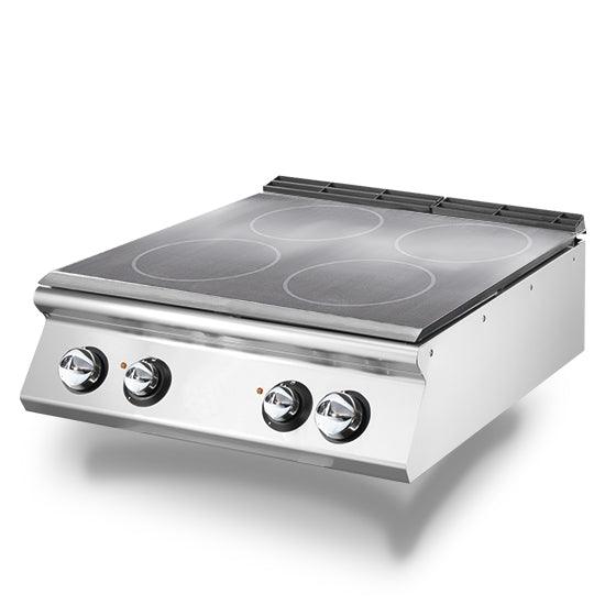 Plaque coup de feu électrique, top, 4 zones de cuisson