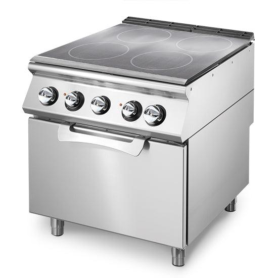 Plaque coup de feu électrique sur four électrique statique GN 2/1, 4 zones de cuisson