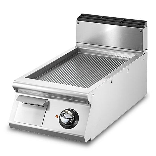 Fry-top électrique, top, plaque nervurée
