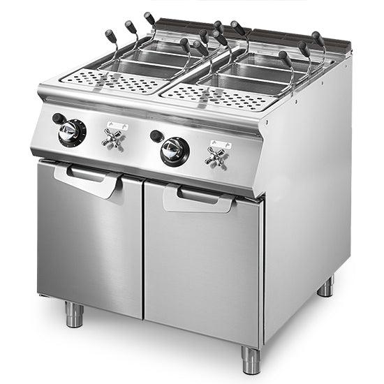 Cuisseur à pâtes gaz, 2 bacs GN 1/1, capacité 2x 40 litres