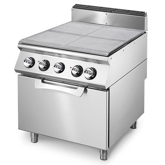 Plaque coup de feu électrique sur four électrique statique GN 2/1, 4 zones de cuisson