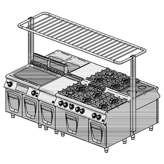 Structure porte-plaques + montant L= 4000÷4500