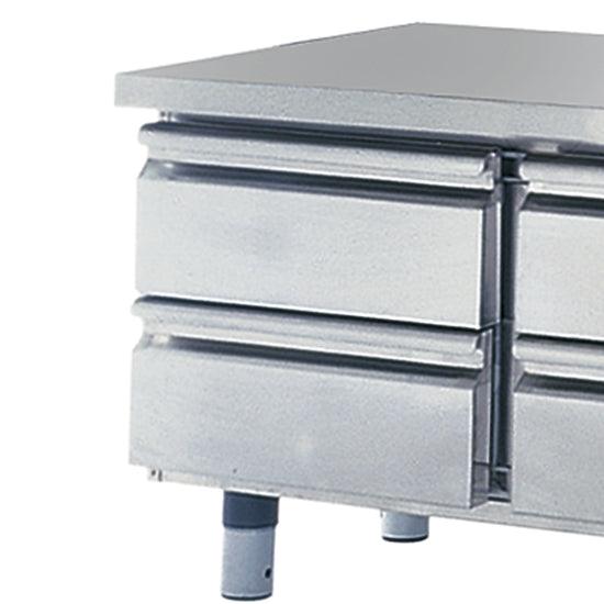 kit de tiroirs 2x 1/2 pour soubassements réfrigérés, h=100 mm