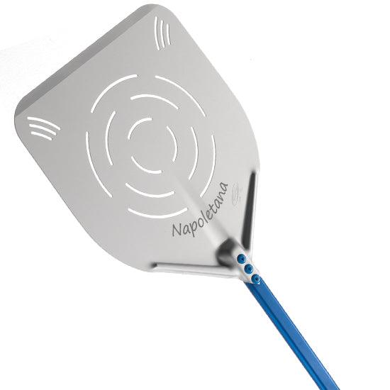 pelle à pizza "Pizza Napoletana" rectangulaire perforée, 330x330 mm, l=1860 mm