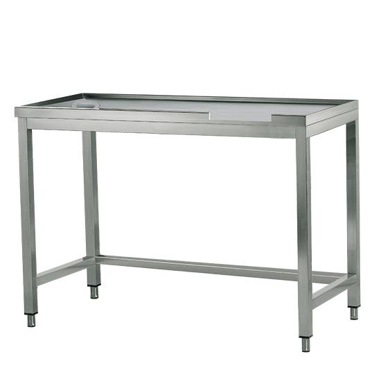table de triage gauche avec trou, pour machines avec sortie à droite, l=1800 mm
