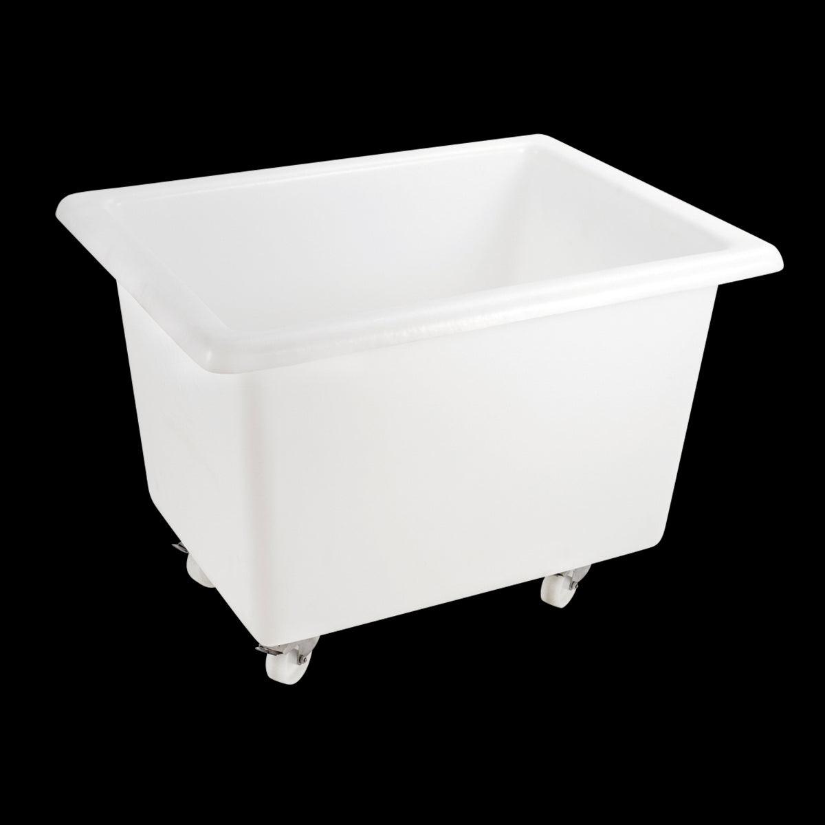 Bac grand volume 310 L - 2 roues fixes, 2 pivotantes avec freins - blanc - FRANCE CHR