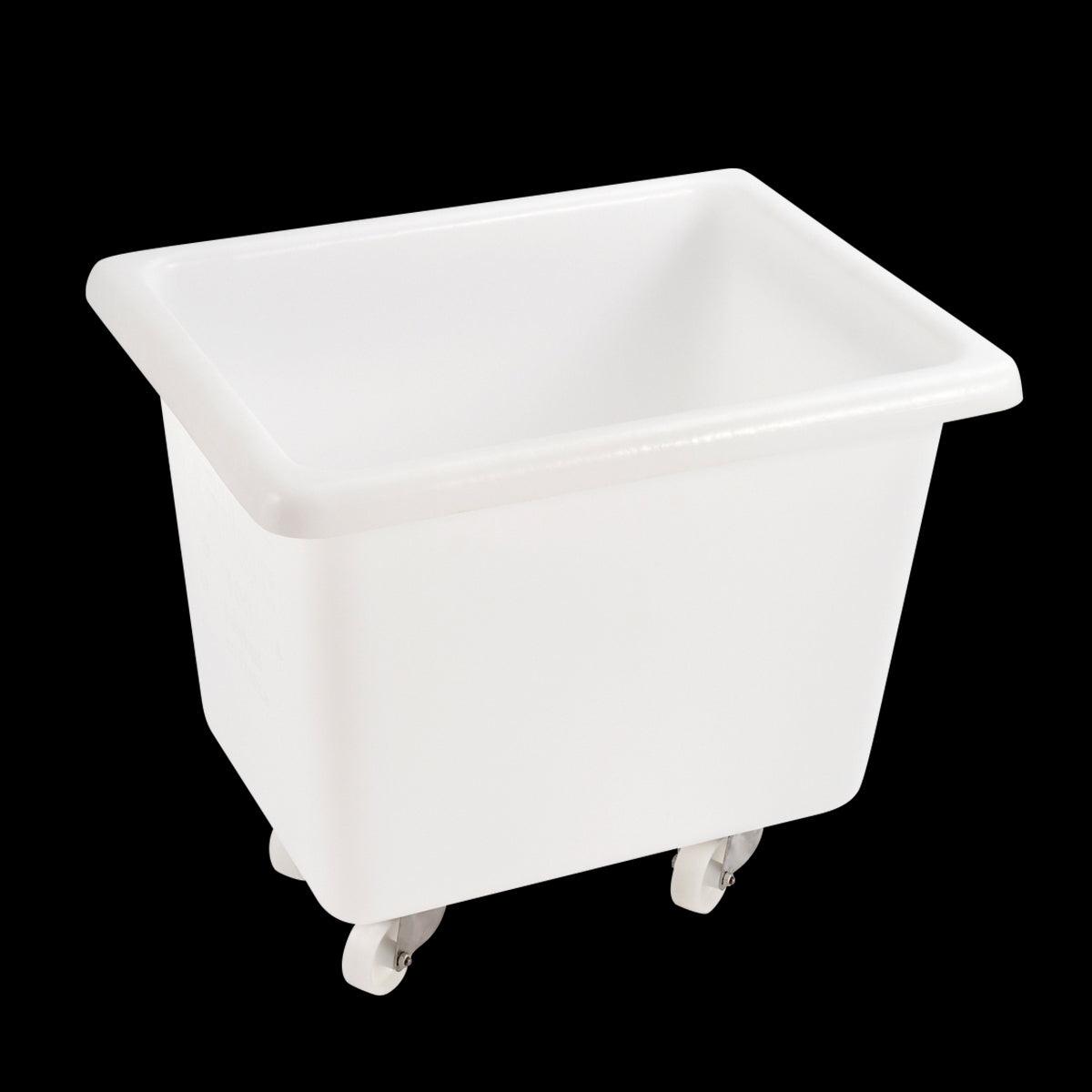 Bac grand volume 500 L - 2 roues fixes, 2 pivotantes avec freins - blanc - FRANCE CHR