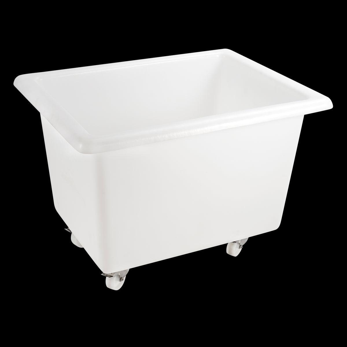 Bac grand volume 220 L - 4 roues pivotantes dont 2 avec freins - blanc - FRANCE CHR