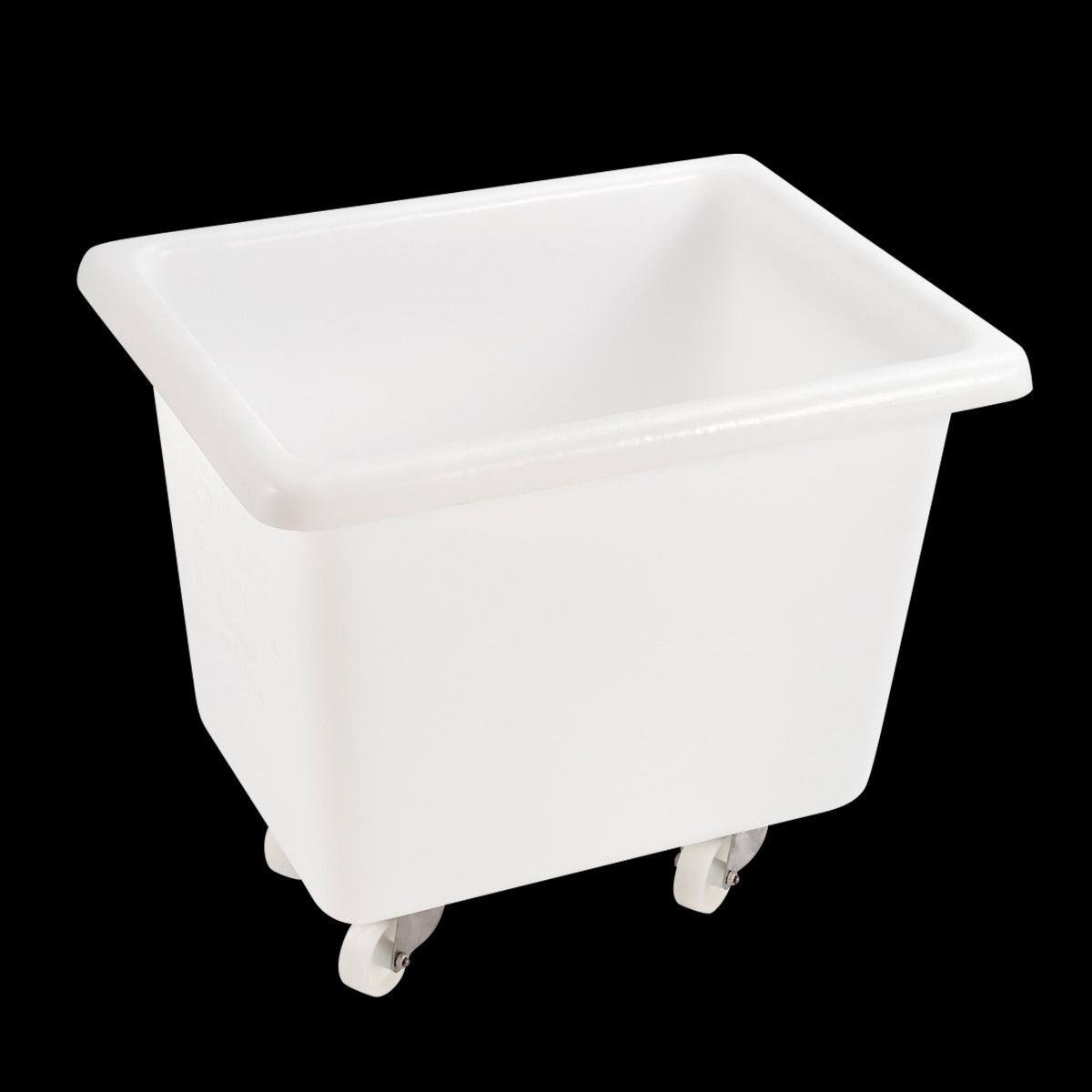 Bac grand volume 100 L - 4 roues pivotantes dont 2 avec freins - blanc - FRANCE CHR