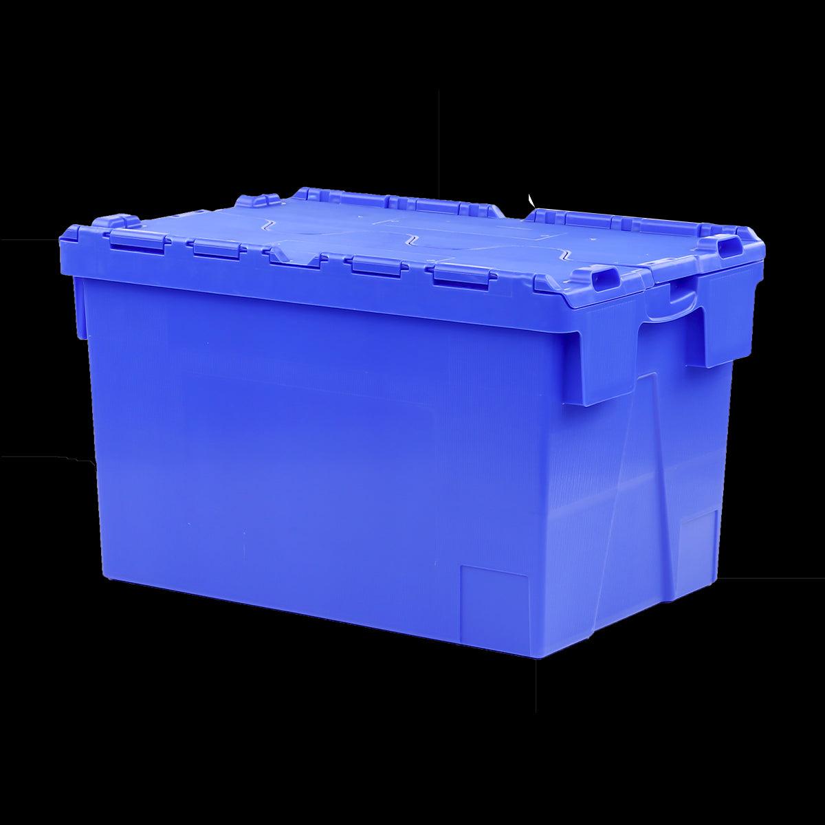 Bac 600 x 400 x 365 mm 65 L éco avec couvercle intégré - bleu - FRANCE CHR