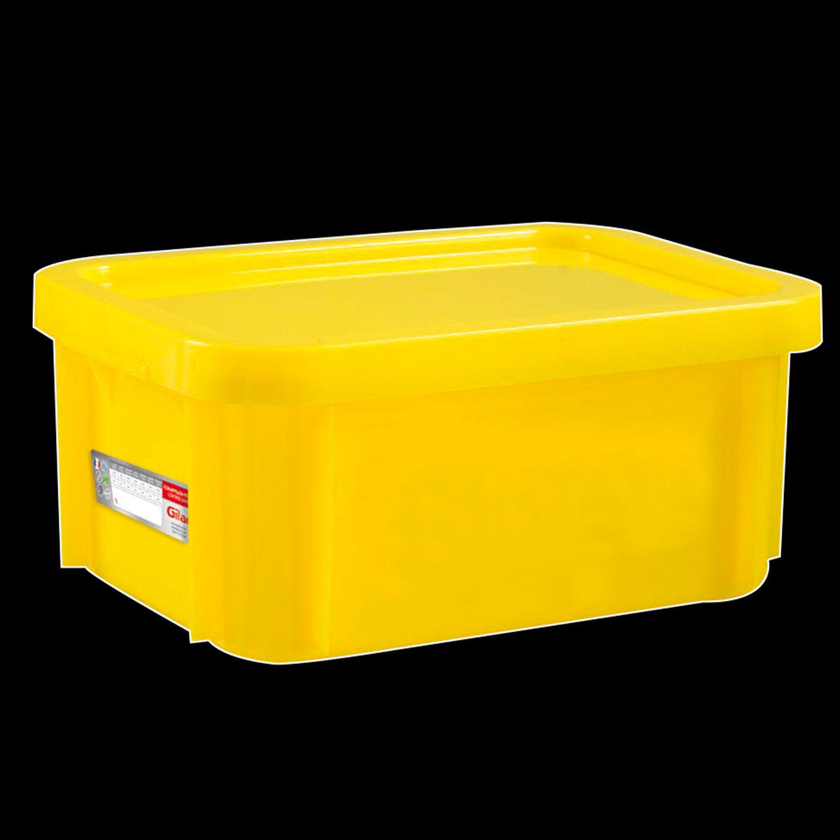 Bac plat témoin 12 L HACCP + couvercle - jaune - FRANCE CHR