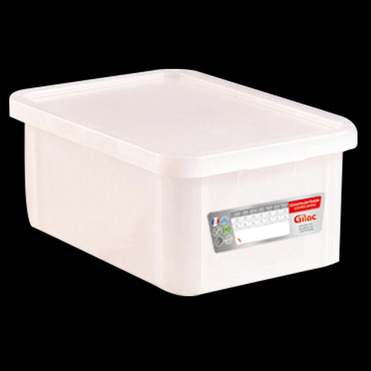 Bac plat témoin 12 L HACCP + couvercle - blanc - FRANCE CHR