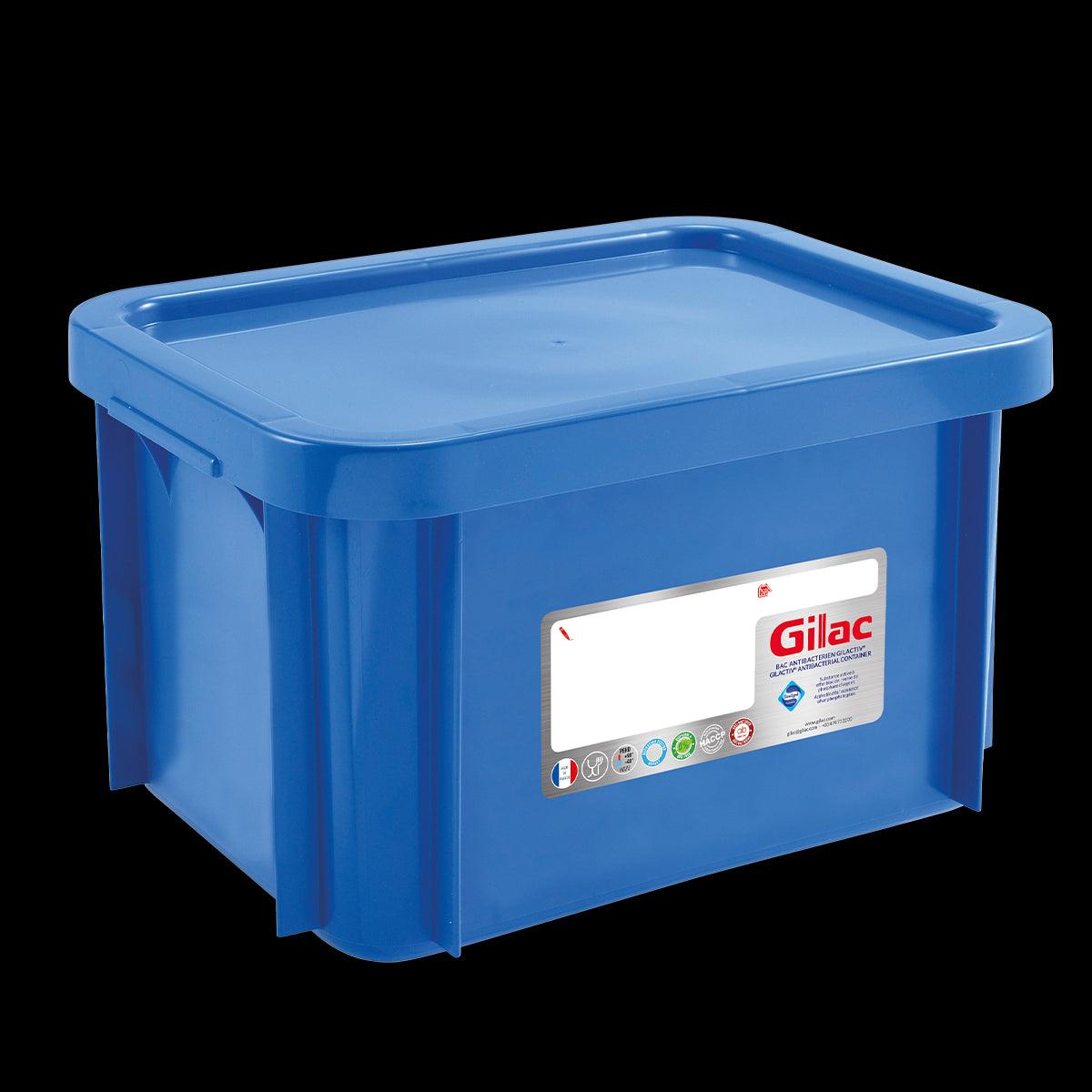 Bac 15 L Gilactiv® + couvercle - bleu - FRANCE CHR
