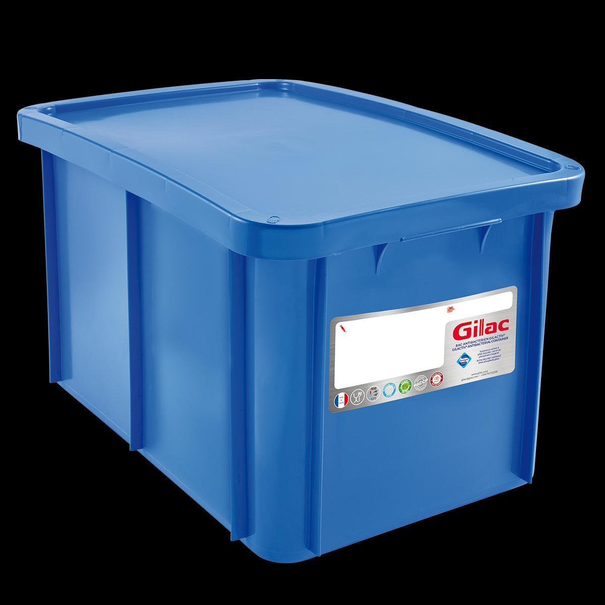 Bac 55 L Gilactiv® + couvercle - bleu - FRANCE CHR