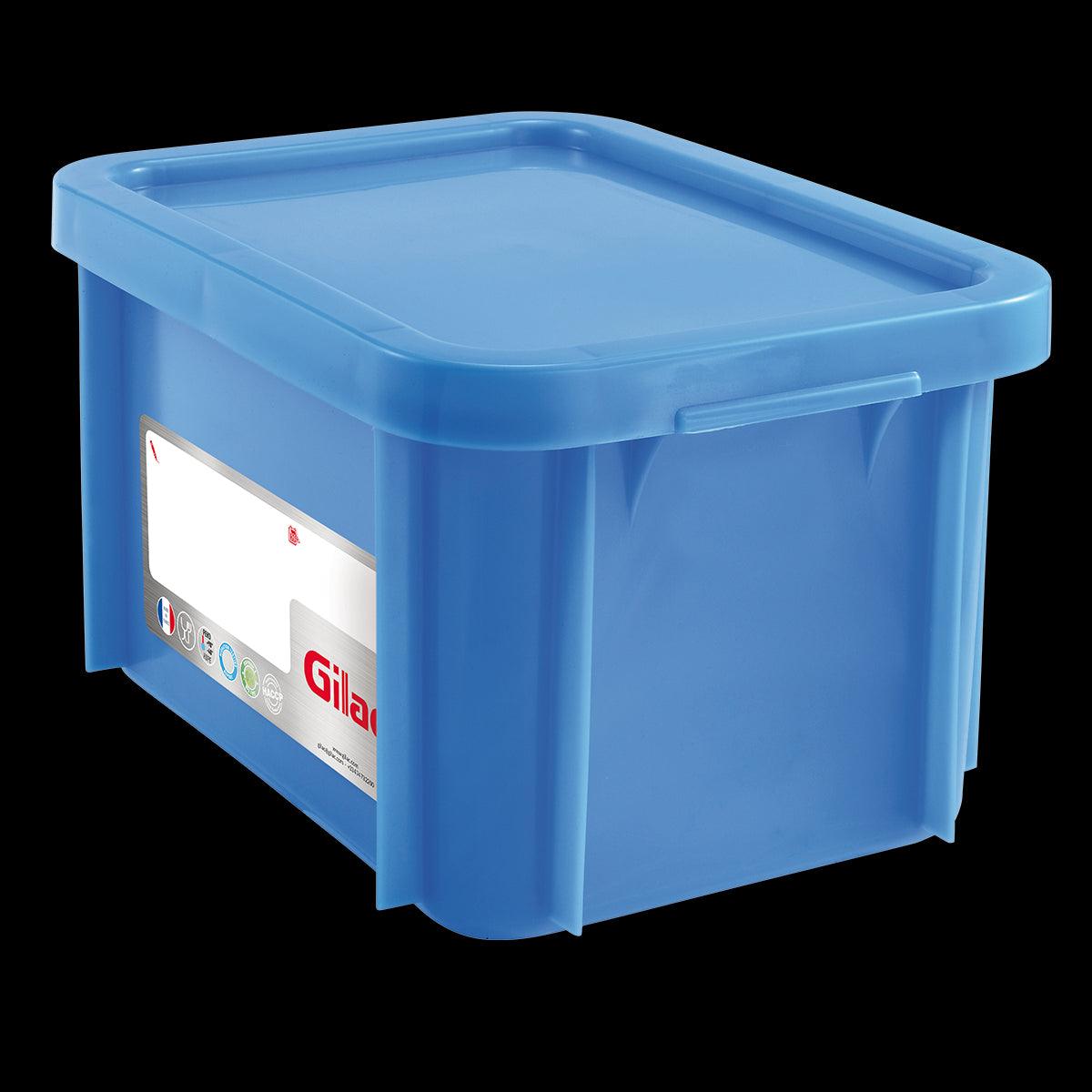 Bac HACCP 15 L rectangulaire + couvercle - bleu - FRANCE CHR
