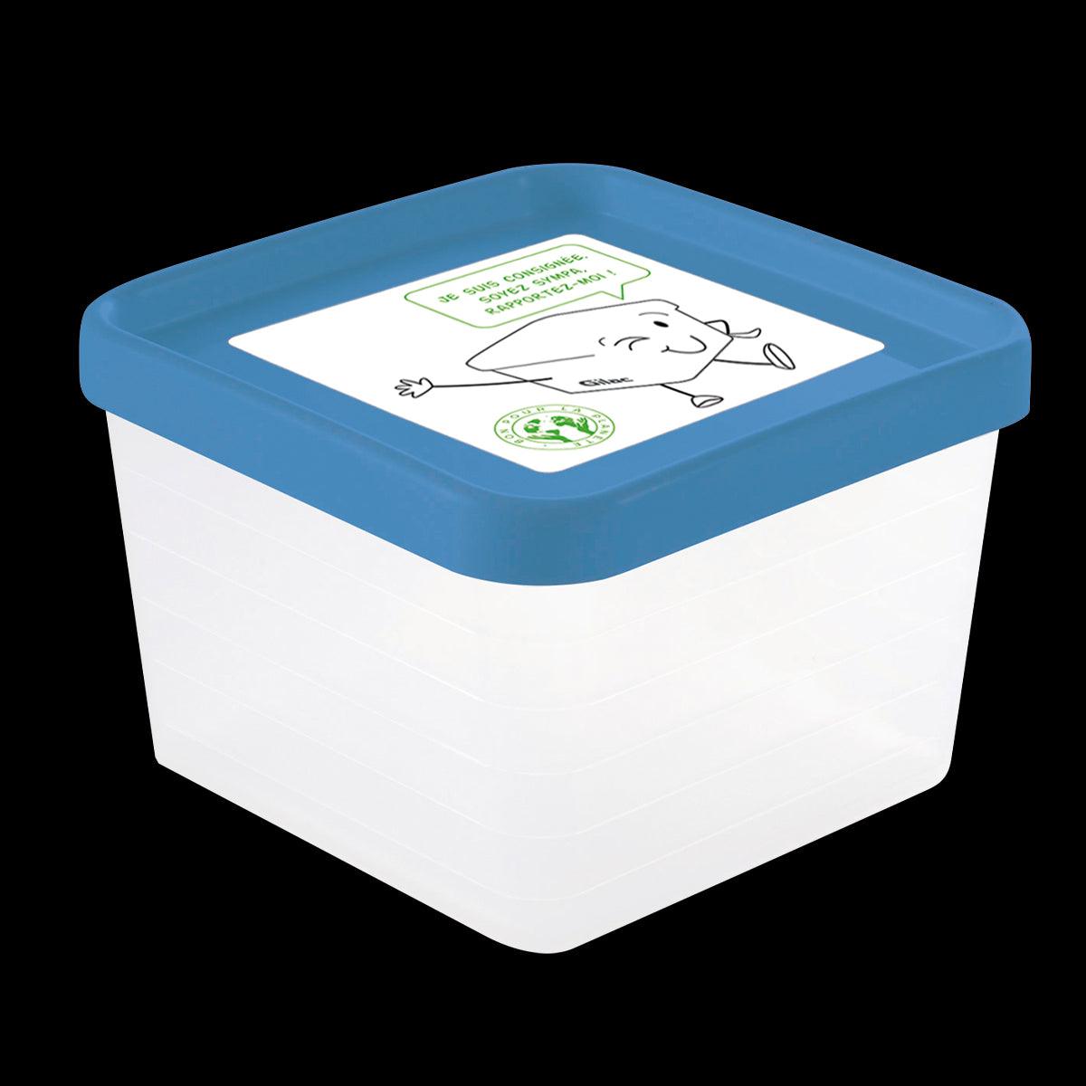 Boîte hermétique 0,6 L + couvercle bleu - lot de 12 - FRANCE CHR