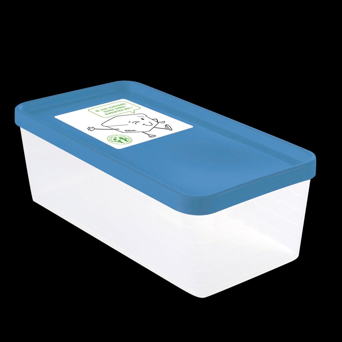 Boîte hermétique 1,2 L + couvercle bleu - lot de 12 - FRANCE CHR