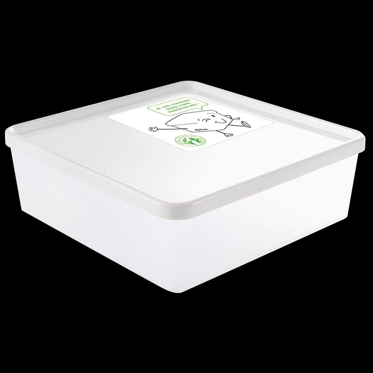 Boîte hermétique 2,5 L + couvercle blanc - lot de 6 - FRANCE CHR