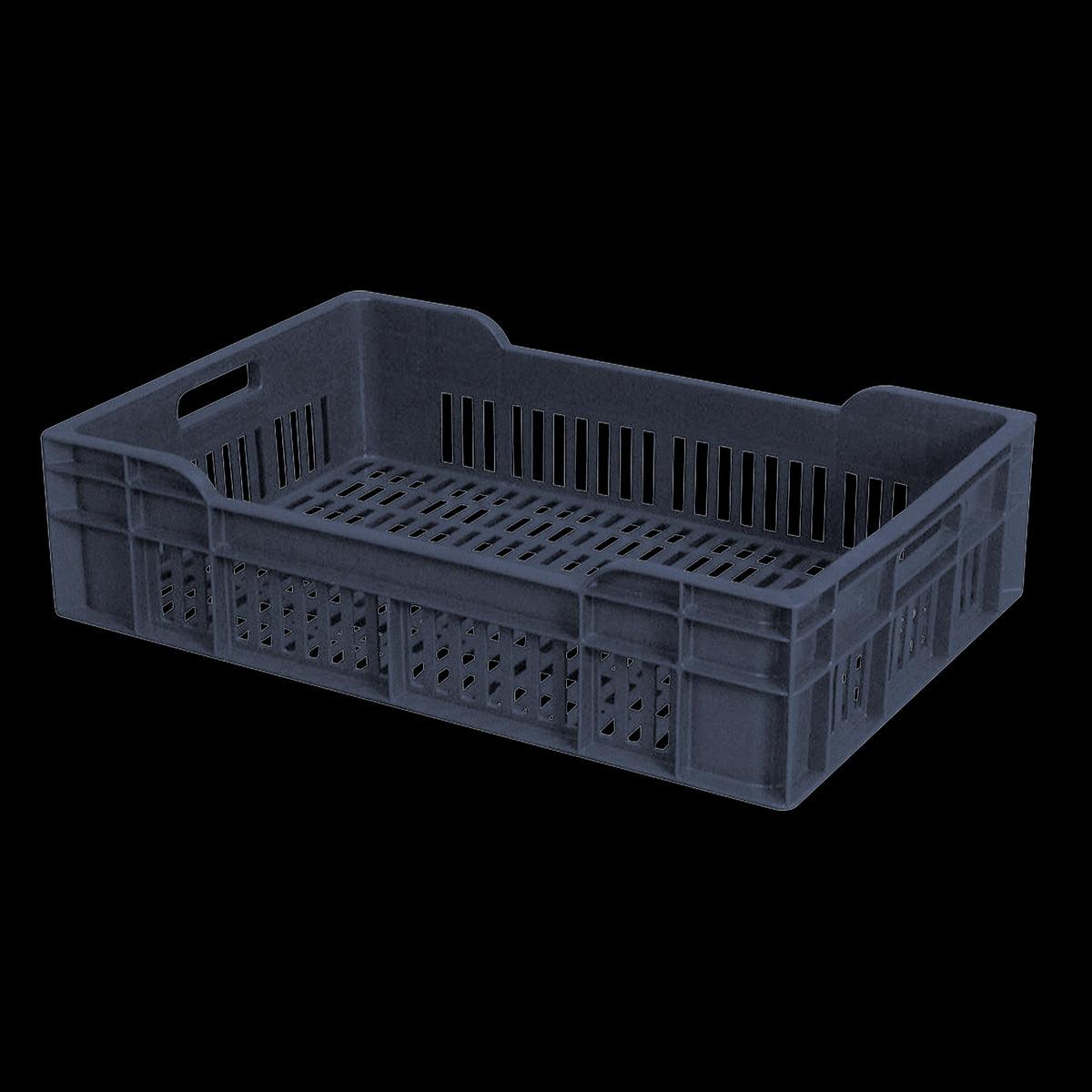 Caisse ajourée 600 x 400 x 135 mm 25 L - gris - FRANCE CHR