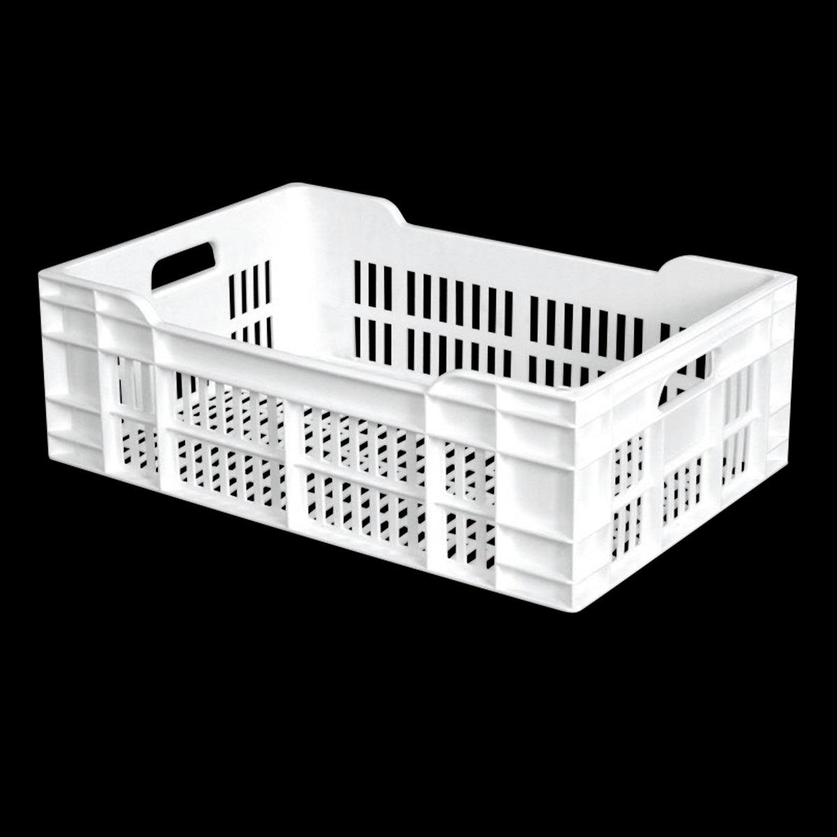 Caisse ajourée 600 x 400 x 200 mm 40 L - blanc - FRANCE CHR