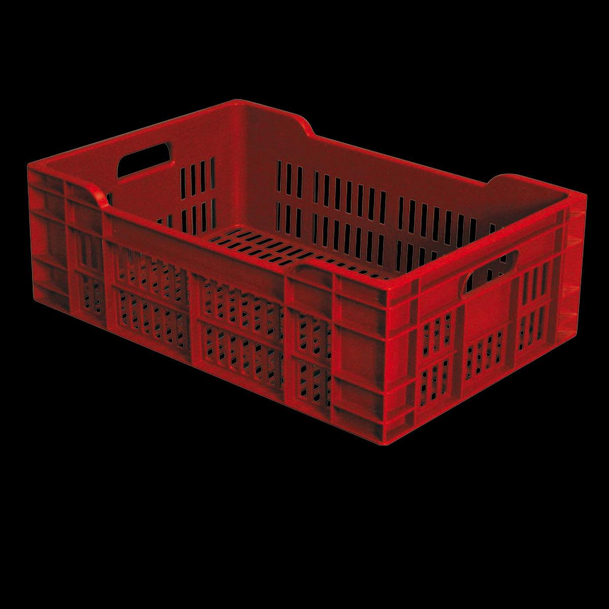 Caisse ajourée 600 x 400 x 200 mm 40 L - brique - FRANCE CHR