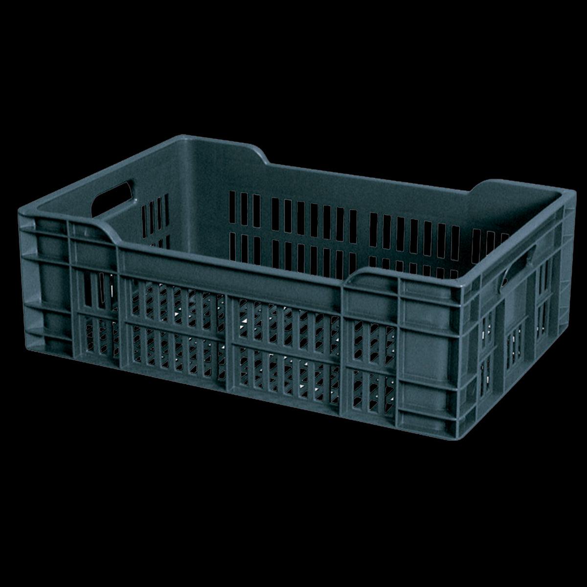 Caisse ajourée 600 x 400 x 200 mm 40 L - gris - FRANCE CHR