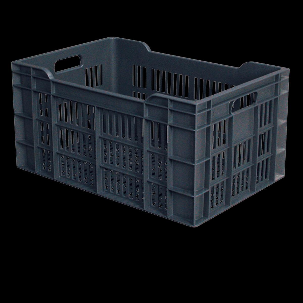 Caisse ajourée 600 x 400 x 300 mm 60 L - gris - FRANCE CHR