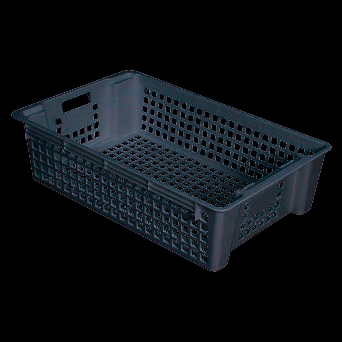 Caisse ajourée empilable emboîtable 600 x 380 x 155 mm 28 L - gris - FRANCE CHR