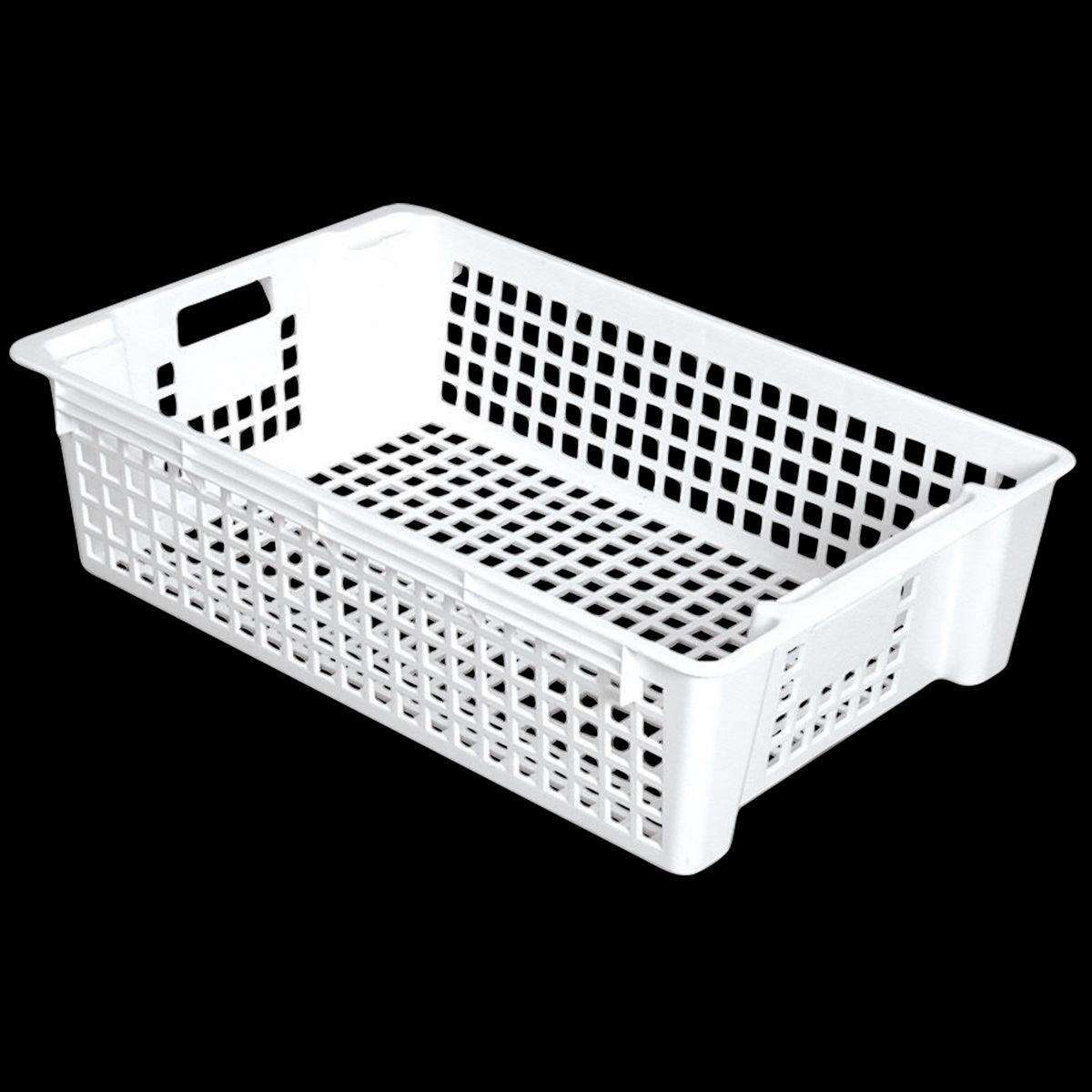 Caisse ajourée empilable emboîtable 600 x 380 x 155 mm 28 L - blanc - FRANCE CHR