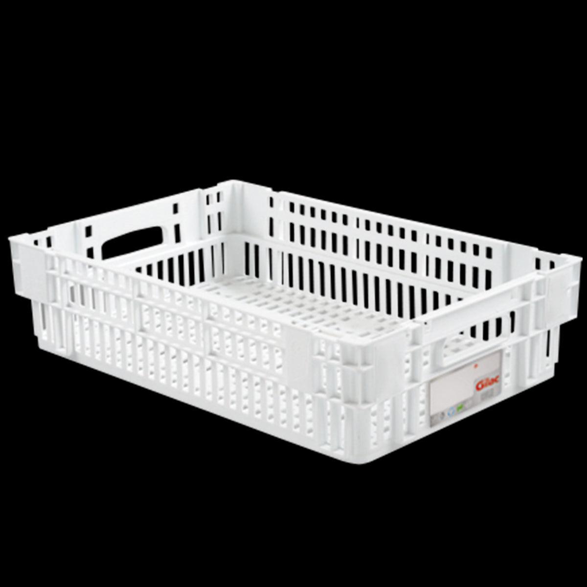 Caisse ajourée empilable emboitable 600 x 400 x 146 mm HACCP - 27 L - blanc - FRANCE CHR