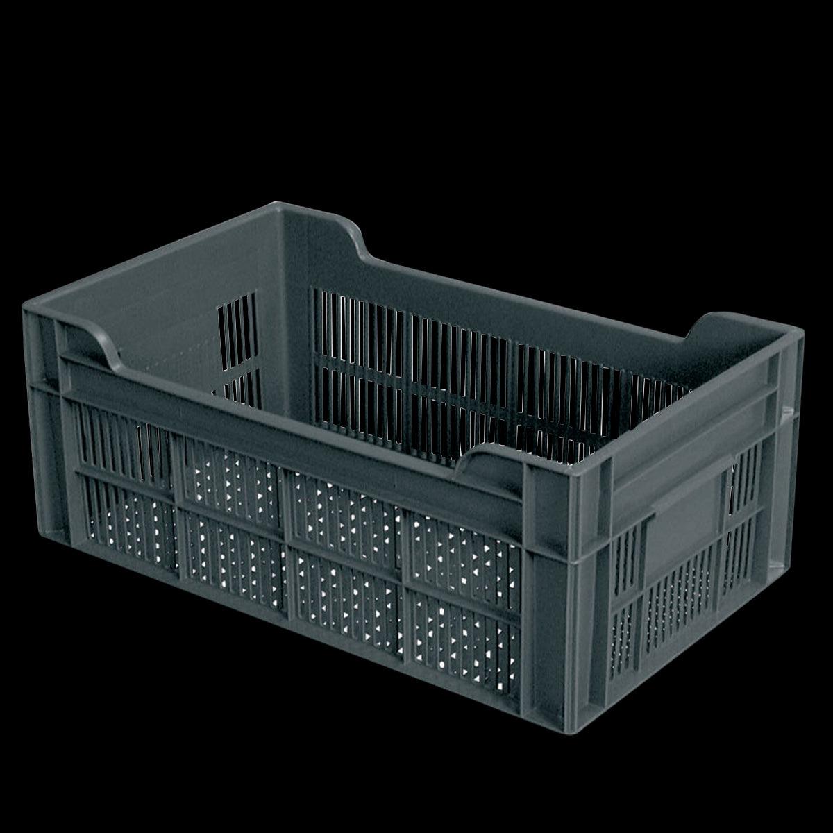 Caisse ajourée 500 x 300 x 200 mm 20 L - gris - FRANCE CHR