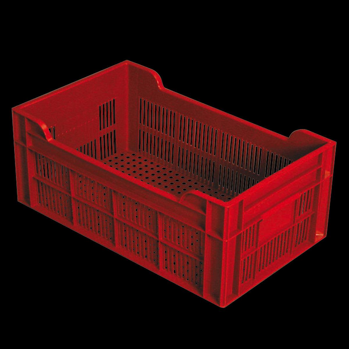 Caisse ajourée 500 x 300 x 200 mm 20 L - brique - FRANCE CHR