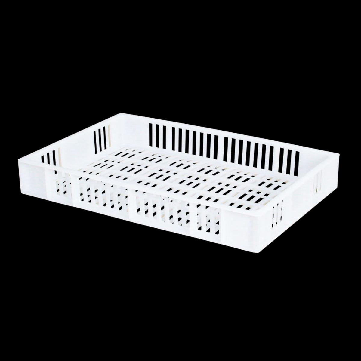 Caisse ajourée 600 x 400 x 90 mm 15 L - blanc - FRANCE CHR