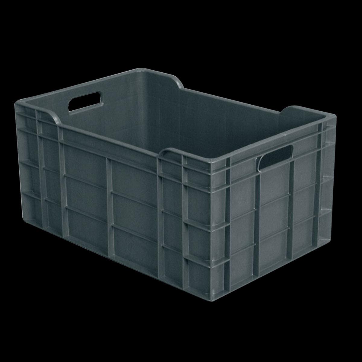 Caisse pleine 600 x 400 x 300 mm 60 L - gris - FRANCE CHR