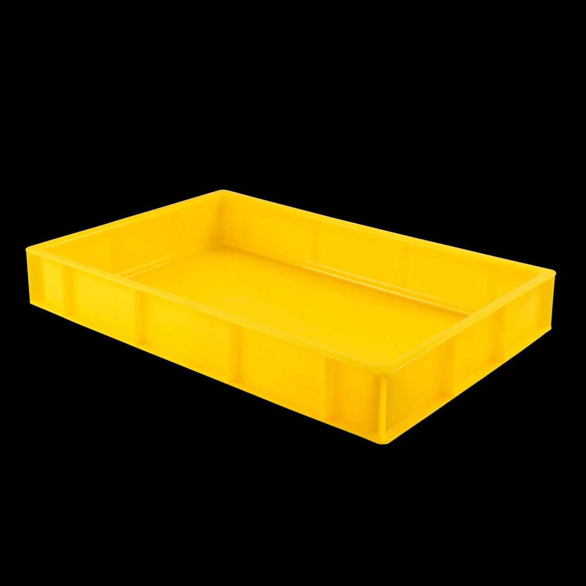 Caisse pleine 600 x 400 x 90 mm 15 L - jaune - FRANCE CHR