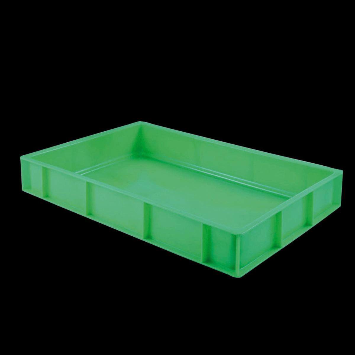 Caisse pleine 600 x 400 x 90 mm 15 L - vert - FRANCE CHR