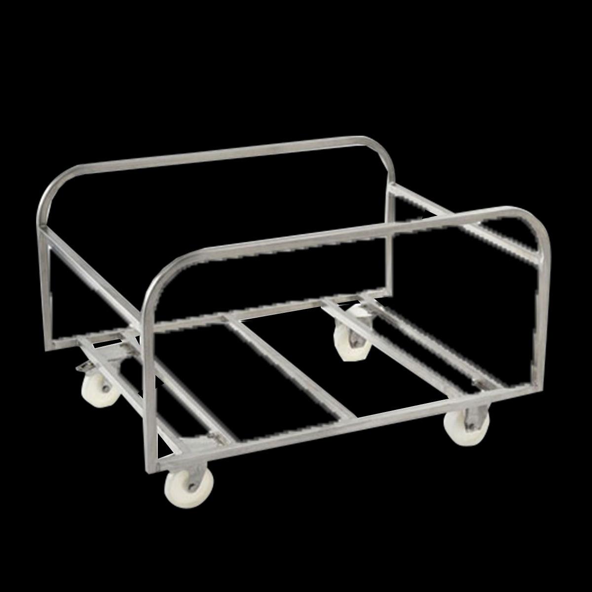 Chariot inox pour bac grand volume semi-cylindrique 170 L - GILAC main image 1