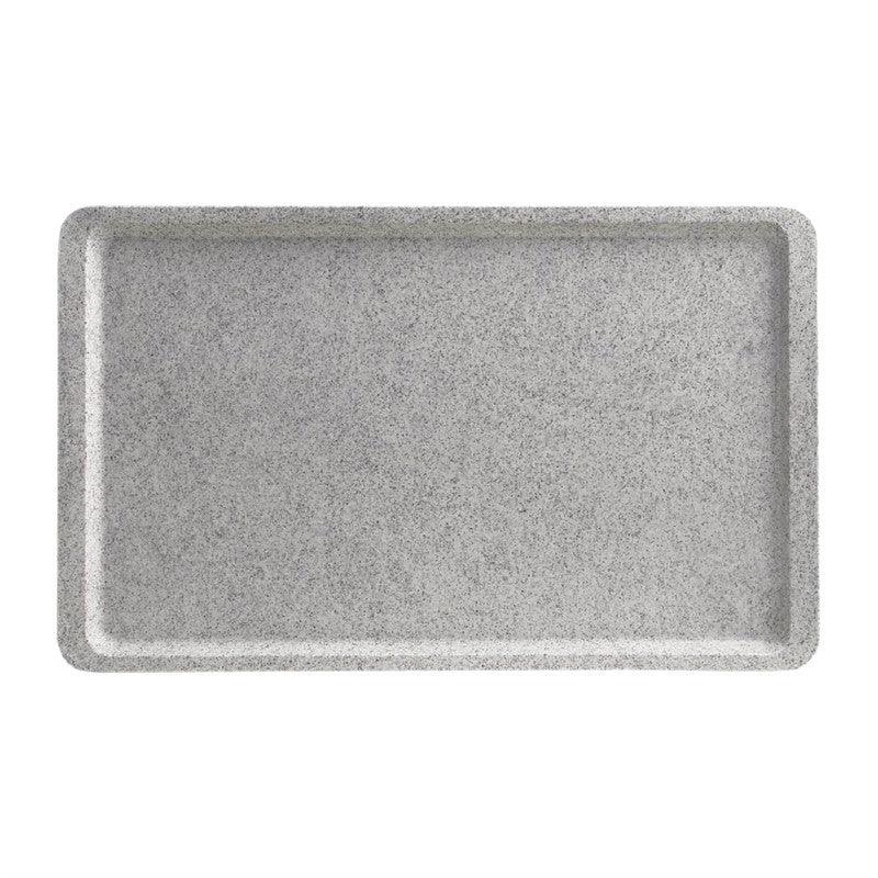 Plateau lisse en polyester Versa Cambro 530 x 325mm granit - FRANCE CHR